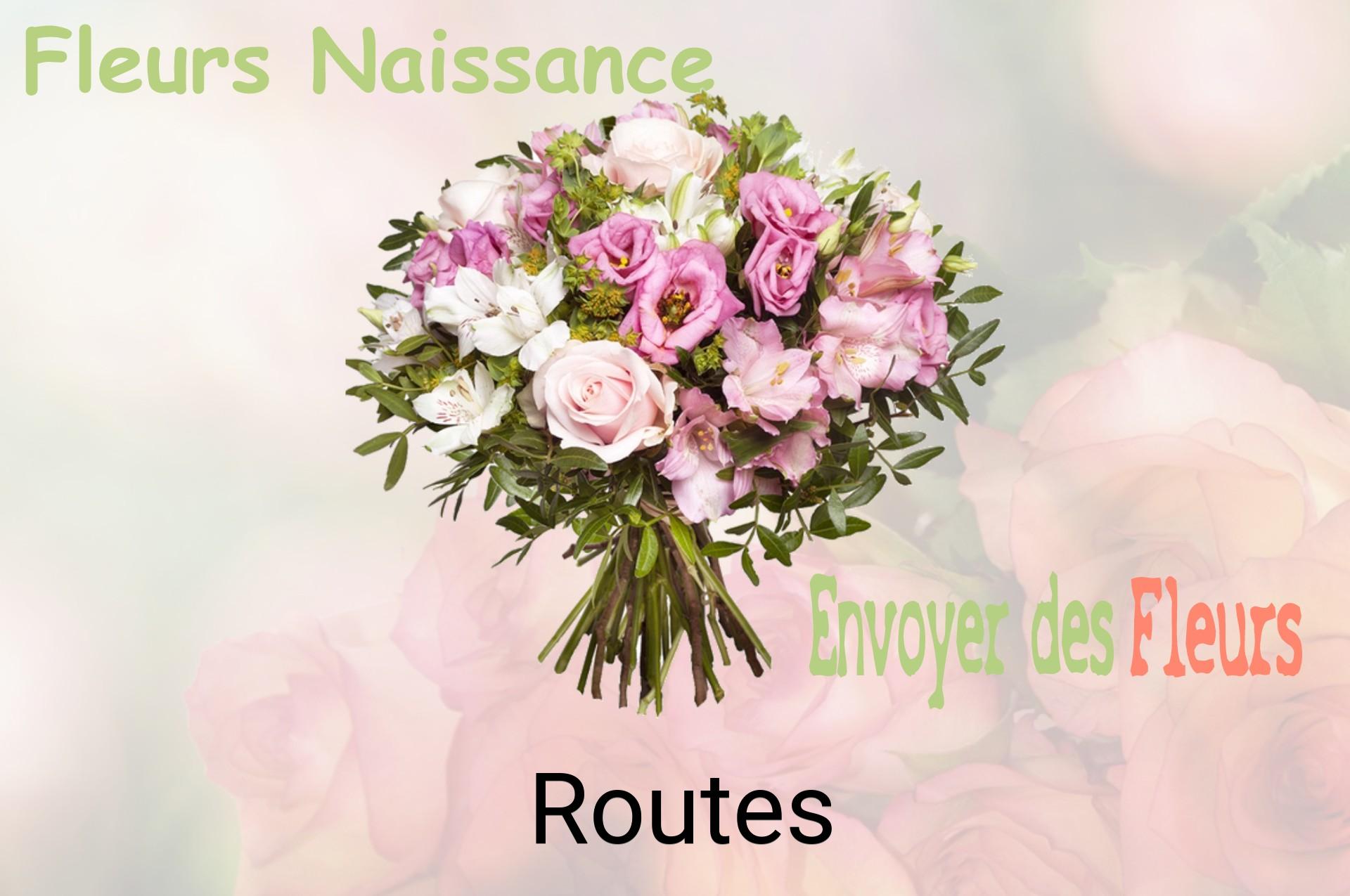 Bouquet de fleurs de naissance livré à Routes