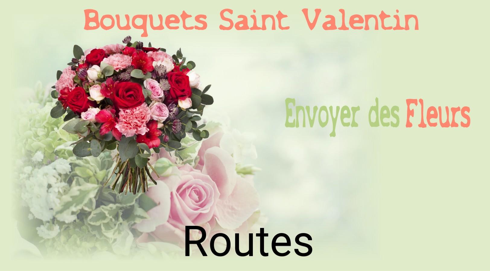 Roses de Saint-Valentin livrées à Routes